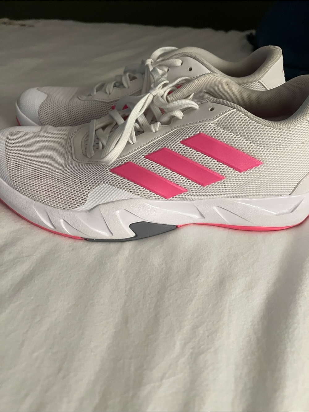 adidas White and Pink Women's Training Shoes